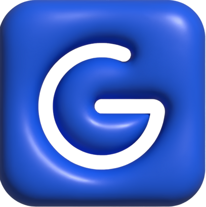 Blue 3D Google Icon
